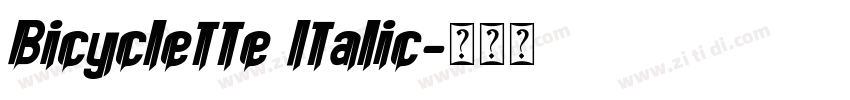 Bicyclette Italic字体转换